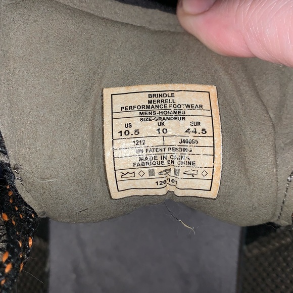 MERRELL’s men’s 10.5 army green and orange - Picture 8 of 9